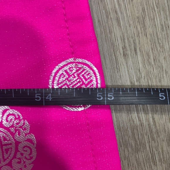 Vietnamese Ao Dai Fuchsia Women's High Collar Long Maxi Dress Size Small - Picture 11 of 11